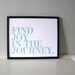 Inspirational Art Print, Seafoam Find Joy in the Journey Letterpress Poster