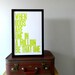 Lime Green Motivational Artwork, When Odds are One in a Million Be That One Letterpress Poster, 11x17 Large Print