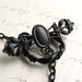Victorian Mourning toggle clasp kit - black antiqued brass - vintage ring (1 toggle set) DIY jewelry assembly