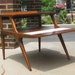 Mid Century Modern Two Tier End Table with Tile Inset by Lane Furniture Style 2907