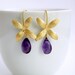 Gold Amethyst Earrings