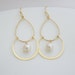 Freshwater Pearl Chandelier Earrings Gold