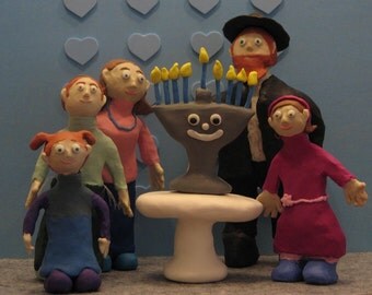 Family with Menorah - 5 cards