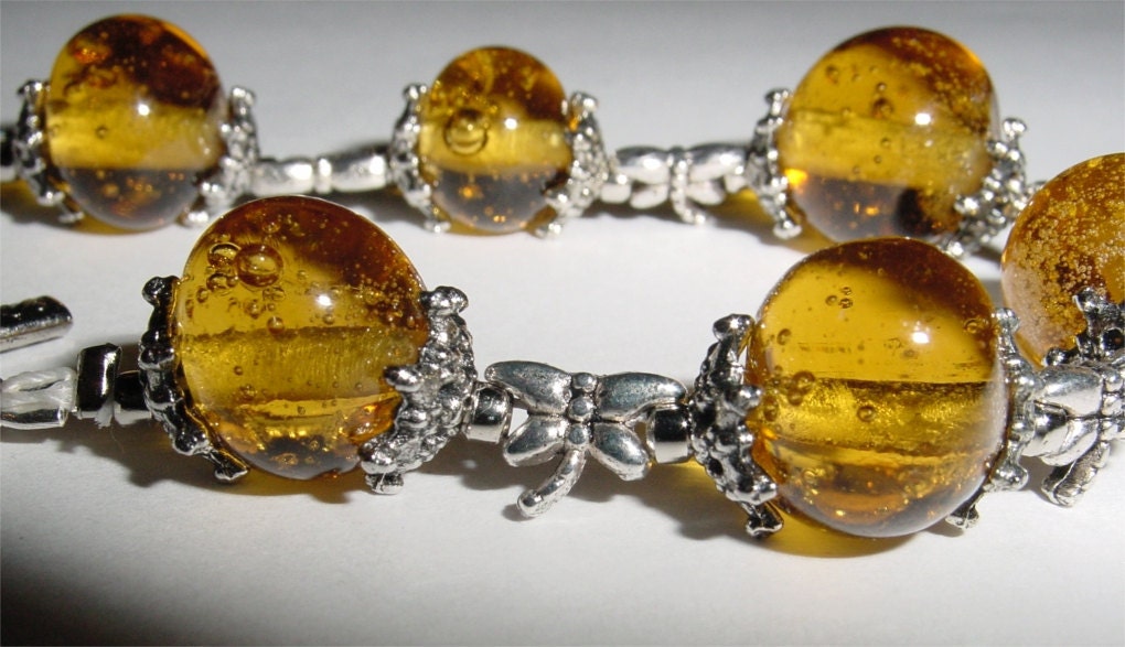 Juicy Sunshine Yellow Stained Glass Bead by StainedGlassAddie