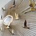 SALE Curtis Jere Brass Starburst Wall Sculpture Flying Birds 1970s , Eames Era Metal Wall Sculpture