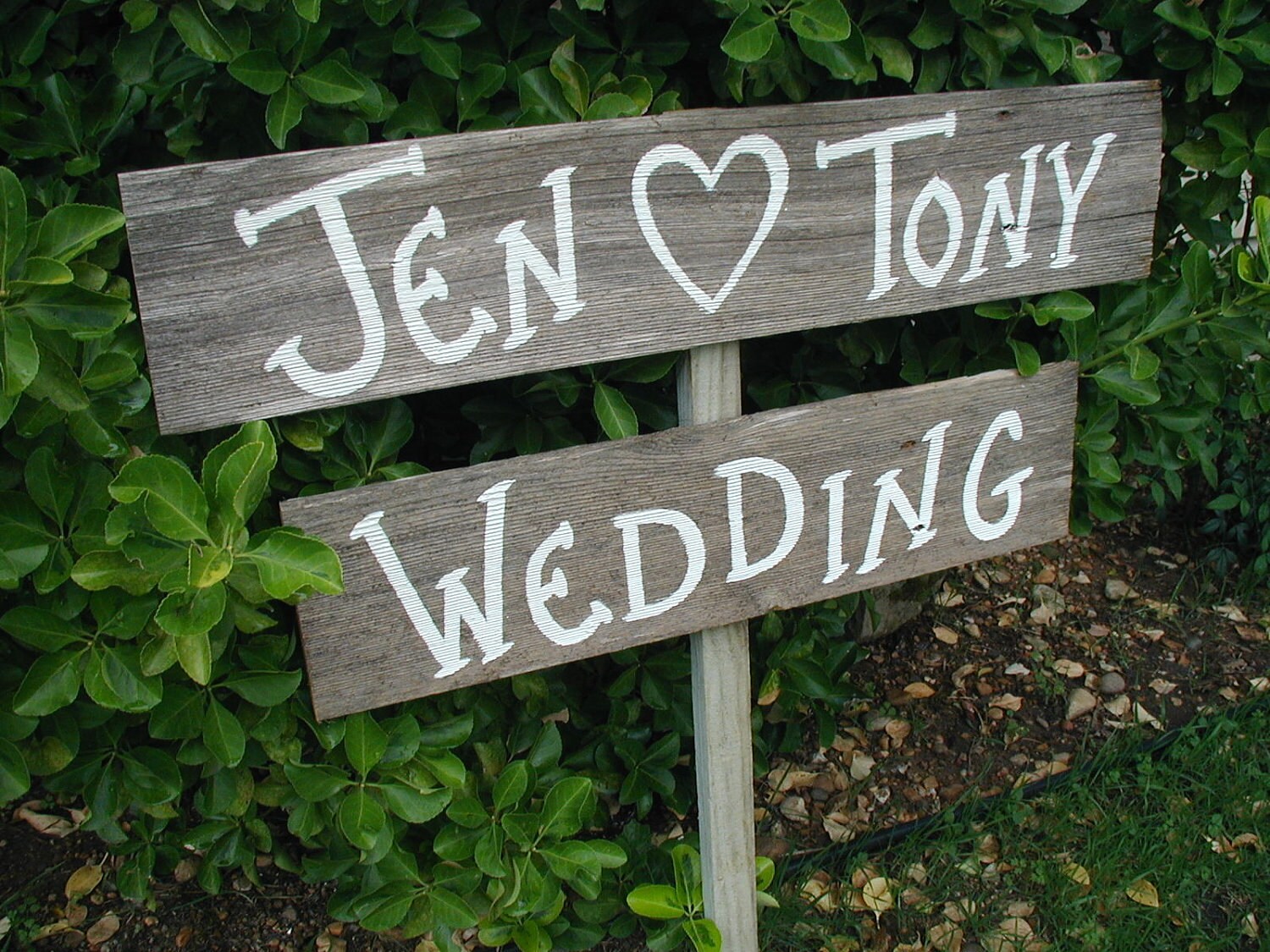 Personalized Name Country Wedding Sign On Stake Rustic Western