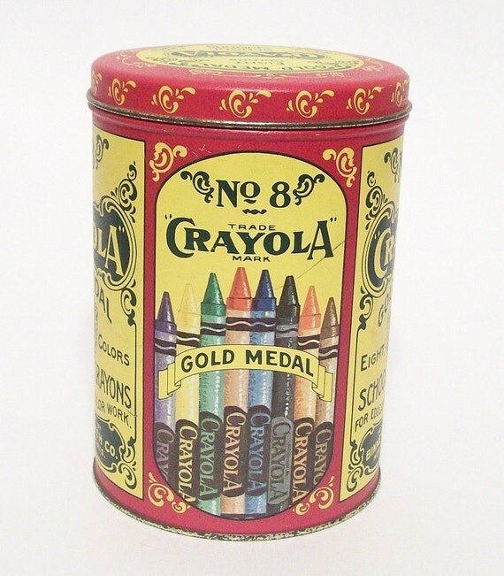 Crayola Crayons No 8 Tin 1982 Binney and Smith Replica of