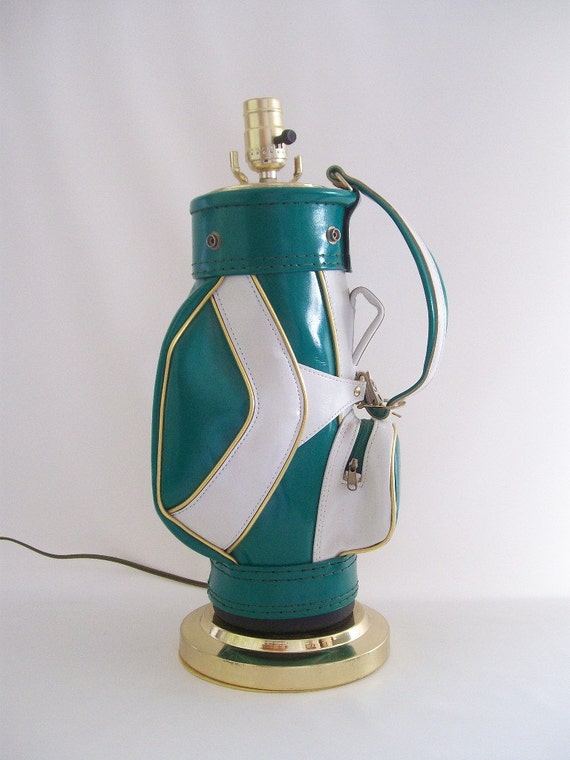 golf bag lamp vintage retro kitschy atomic home decor
