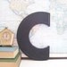 Autumn Sale vintage upcycled black marquee sign letter . initial uppercase C