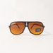 vintage ambervision aviator sunglasses . blue light unisex driving glasses amber glow orange