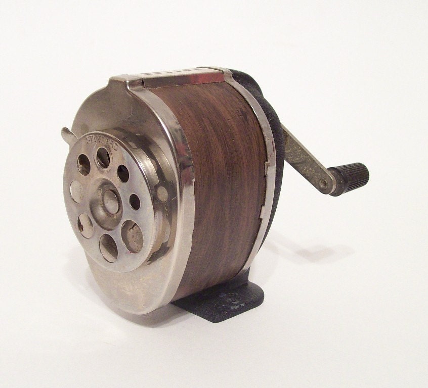 Old School Boston Wood Grain Pencil Sharpener Surface