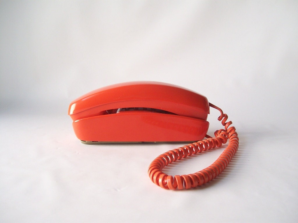 1980 S Vintage Landline Phone Telephone Retro Orange   Il Fullxfull.291675989 