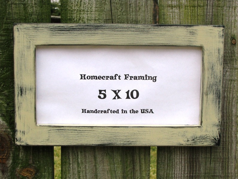 5X10 Picture Frame Distressed Wedding Frame Wood Frame Shabby
