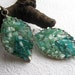 Stained Glass Aquamarine Earrings