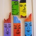 Men of Color Series, Purple Dude on Reclaimed Fence Board