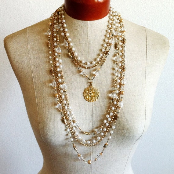 Pearl Statement Necklace Treasure Island