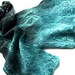 Cobweb Felted Scarf in Turquoise and Charcoal