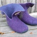 Felted Slipper Boots wet felted wool ladies