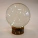Stunning Antique Crystal Ball on Chinese Cloisonne Stand