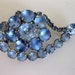 Vintage 1950's Moonstone Style Cabachon and Rhinestone Brooch