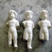Frozen Charlotte Dolls set of 3 1.5 inches-1.75 inches from 1860s altered art mixed media supply from Germany