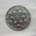 Vintage Rhinestone Brooch 6 Pointed Filigree Star
