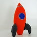 Orange Sock Rocket Stuffed Toy