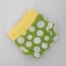 Small Soaker Polka Dot Fleece Fitted Diaper Cover in Green, Yellow, White Polka Dot, Ready to Ship for Spring, Photo Prop