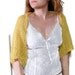 SALE 30% OFF,Yellow cotton Hand knitted Bolero,Wrap,Shrug,Capelet Spring Fashion