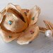 Vintage CAPRI Gold Rose Flower Pin