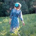 S A L E................... Vintage 1970s Boho Dress... Hippie Dress... Paisley Print... COTTAGE by the SEA (m/l)