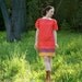 70s Vintage Folk Dress... Drop Waist Smock Dress.... PAINTING by the SEA (s)