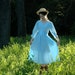 SALE... Cotton Maxi Dress... Vintage 80s Pale Blue Day Dress... Big Bow In Back... HELLO SAILOR (s/m)