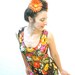 60s Tropical Maxi Dress... 1960s Floral Maxidress... GIRL FROM IPANEMA (s)
