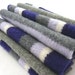 RESERVED for Debbie Purple Gray Lavender and Cream Striped Upcycled Sweater Wool Felt Fabric