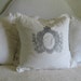 monogram ruffle pillow