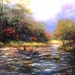 RESERVED for Nydia River Fishing Original Oil Painting, fishing wall art, paintings, fishermen, Vickie Wade art