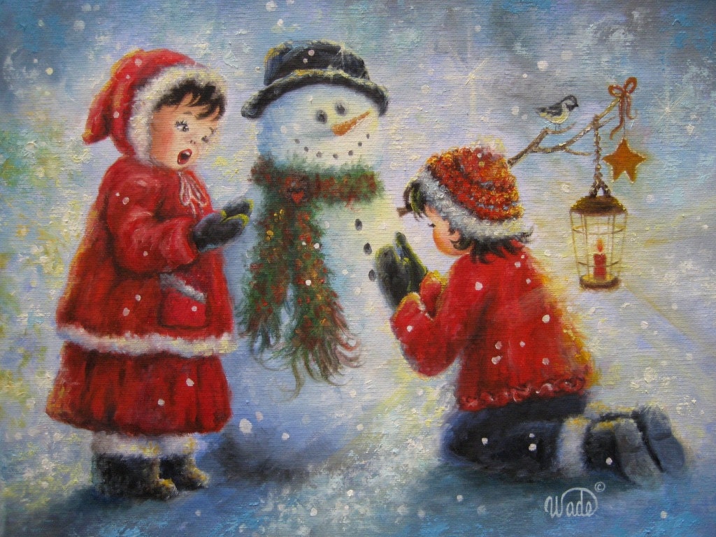 xmas snow painting xmas snow painting