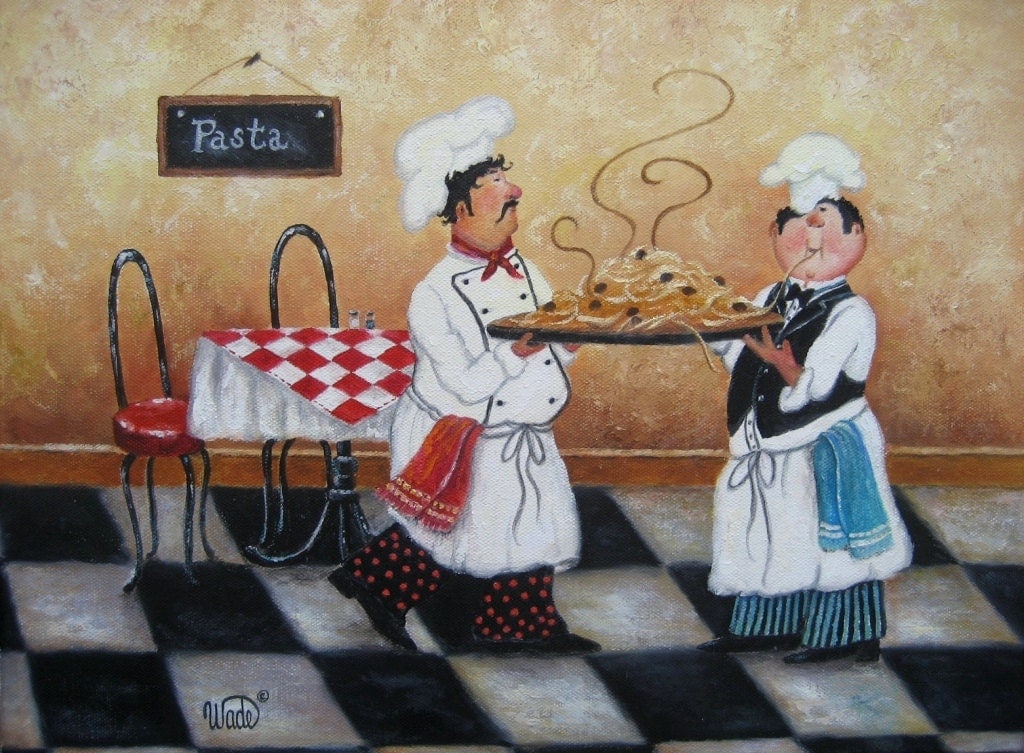 fat chef kitchen wall art