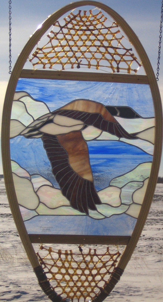 Canada Goose Stained Glass Snowshoe