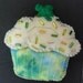 Sale - 1/2 off!  Luck of the Irish - Felt Cupcake Magnet