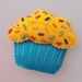 Cupcake Felt Magnet - Yellow & Blue