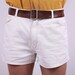 Vintage shorts for Men / White Resort Shorts / Medium