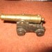 reserved for Jordan's vintage antique cast iron and brass miniature toy cannon