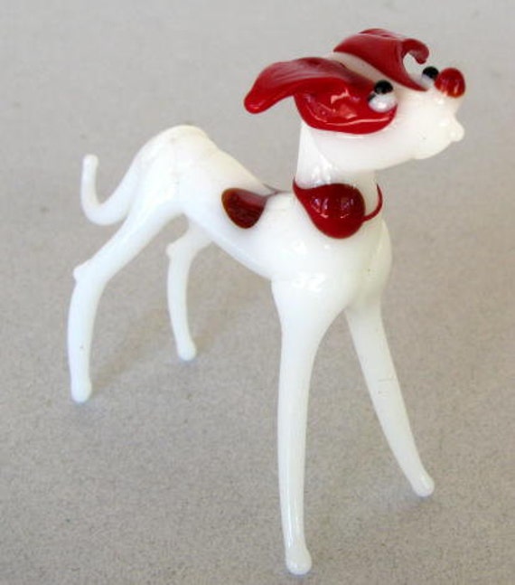 blown glass dog figurines