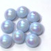 SALE Vintage AB Blue Glass Buttons 6mm Metal Shank 1/2 Ball