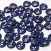 Vintage Blue Small Plastic Buttons 11mm Set 50