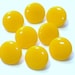 Daffodil Yellow Vintage Glass Buttons Bright Yellow Shank Buttons 11mm Set 8