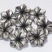 Silver Flowers Metal Buttons Very Nice Set 17mm Set 8