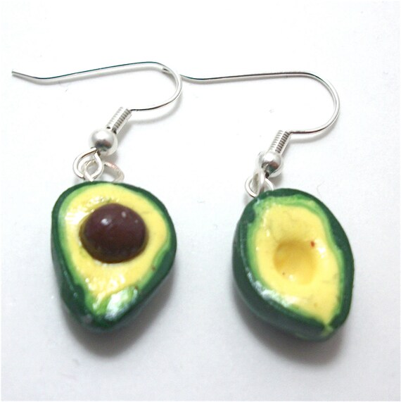 Avocado Polymer Clay Earrings